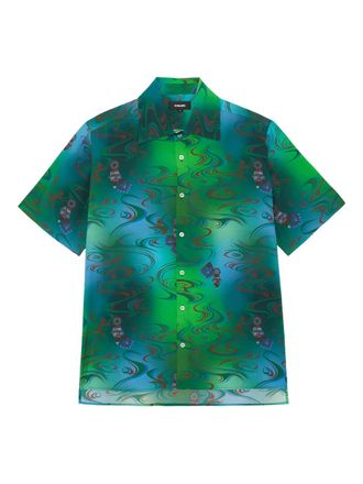 Ahluwalia Studio printed button-fastening shirt - unisex - Fabric - M - Green