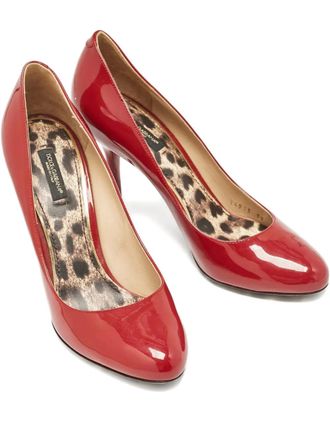 Dolce & Gabbana 100mm patent leather pumps - Red
