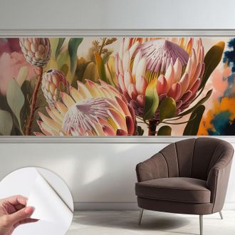 Tulup Carta Da Parati Adesiva - Fotomurale - Facile Da Applicare - Per La Soggiorno - Camera Da Letto - Fiori Di Protea 250x104 Cm