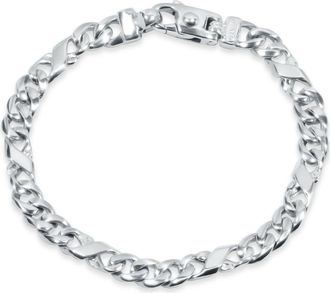 Pompeii3 Mens Infinity Figaro Link 14k Gold (26gram) or Platinum (42gram) 7.5mm Bracelet 8.5