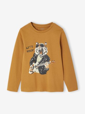 Vertbaudet T-shirt fun motif animal crayonn&eacute; gar&ccedil;on noix de p&eacute;can
