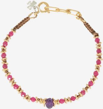 Tityaravy Armband aus Rubinen und Amethyst Adhiya