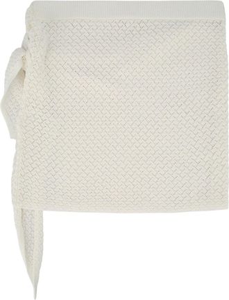 The Garment Womens Tanzania Wrap Skirt White Cotton