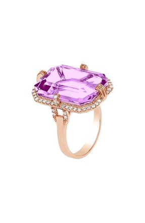 Goshwara Gossip Emerald Cut Ring in Lavender at Nordstrom, Size 7