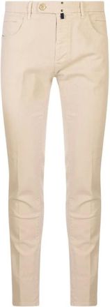 Incotex Heren, Broeken, Beige, Maat: W33 Katoen