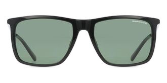 A|X Armani Exchange AX4160SF Asian Fit Polarized 81582J Mens Sunglasses Black Size 57