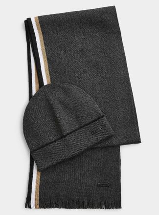BOSS Mens Enzo tuque and scarf set