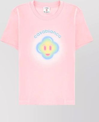 Casablanca crew neck graphic short sleeve top