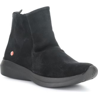 Softinos Gujy Platform Wedge Bootie in 005 Black Suede at Nordstrom Rack, Size 10-10.5Us / 41Eu