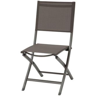 Hesperide Hesperide - Lote De 4 Sillas De Jard&iacute;n Plegables De Aluminio Y Texaline Essentia Weng&eacute; Y Pralin&eacute; - Hesp&eacute;ride