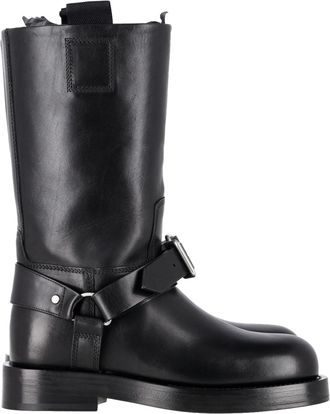 Burberry Pre-owned Womens Leather Mid-Calf Boots - Black - Size EU 38