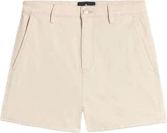 7 For All Mankind Relaxed Fit Chino Shorts - Dames - Korte broeken - Beige - Maat: W31