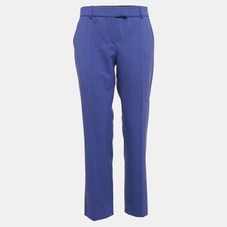 M Missoni Purple Gabardine Straight Leg Trousers
