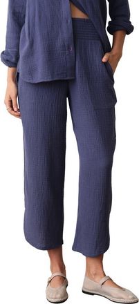 Marine Layer Cali Smocked Waist Double Cloth Pants in Deep Cobalt at Nordstrom, Size X-Large