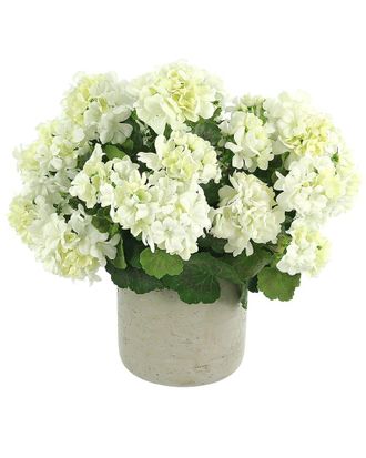 Creative Displays Inc. Uv Protected Outdoor White Geranium Floral Arrangement