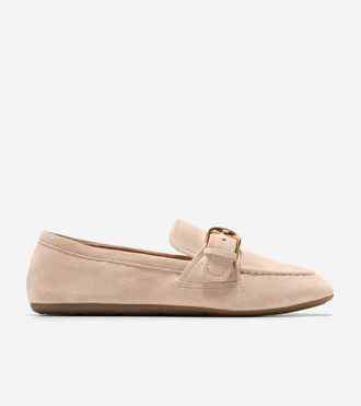 Cole Haan Womens Grand Ambition Alette Buckle Loafers - Beige Size 10.5
