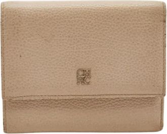 Carolina Herrera Tweedehands leren portemonnees - Dames - Vintage Accessoires - Oranje - ONE Size - Vintage