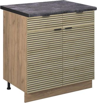 Vicco Cajoneras Fame-line, Panel De Roble, 80 Cm, Et Antracita