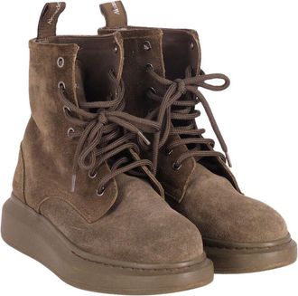 Alexander McQueen Alexander Mcqueen Womens Suede Lace-Up Combat Boot (Authentic Pre-Loved)