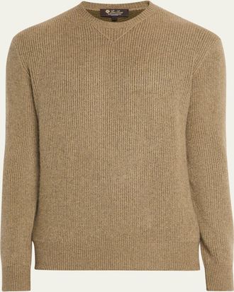 Loro Piana Mens Mersey Baby Cashmere Crewneck Sweater