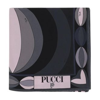 Pucci Silky Scarves, female, Multicolor, Size: ONE SIZE Silk Geometric Print Scarf Black Multi