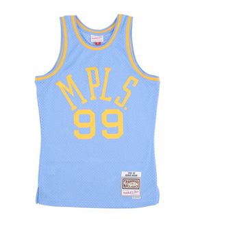 Mitchell & Ness Sportswear, male, Blue, Size: S Vintage Basketball Tank Top George Mikan