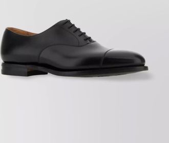 Crockett & Jones lace-up cap toe shoes with leather sole
