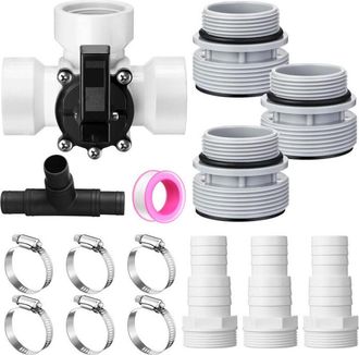 OEM Kit Completo Desviador Piscina 15 Piezas. V&aacute;lvula 3 V&iacute;as &Oslash; 32/38 Mm, Depuradoras, Calefacci&oacute;n Solar