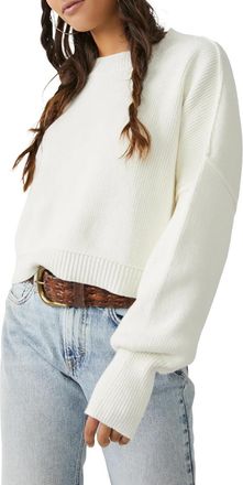 Free People Easy Street Sweater Womens Moonglow Ribbed Knit Cropped ERK1907