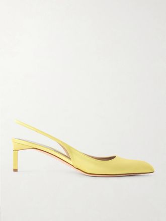 Tom Ford D&eacute;collet&eacute; Slingback In Raso - Giallo