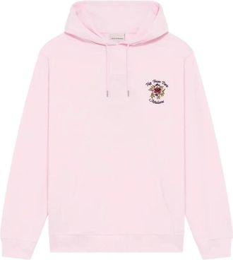 Dr&ocirc;le de Monsieur Not From Paris Madame Geborduurde Hoodie - Heren - Hoodies - Roze - S - Katoen - Hoodies & sweatvesten