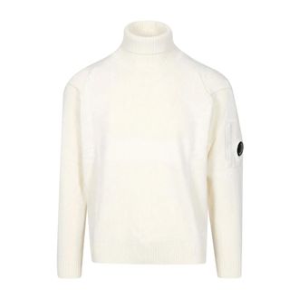C.P. Company C.p. Company Sweaters - Heren - Coltruien - Wit - M - Wol - Truien & Vesten