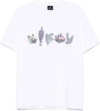 Paul Smith T-shirt con stampa cactus - Bianco