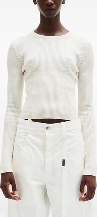 Ann Demeulemeester Maglione crop Kati - Bianco