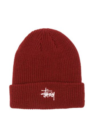 St&uuml;ssy logo-embroidered beanie