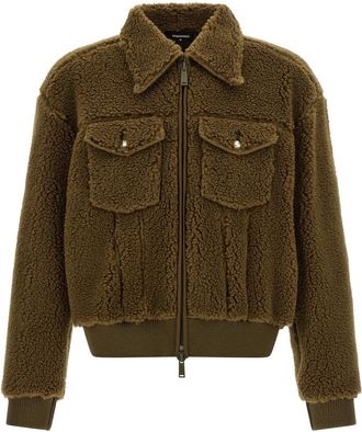 Dsquared2 Brown Shirt Collar Jacket