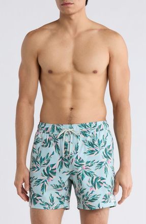 Rvca Resort Swim Trunks in Green Multi at Nordstrom Rack, Size Xx-Large