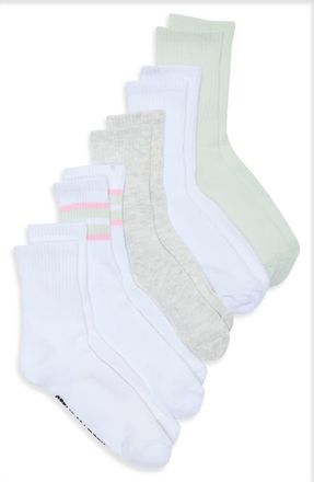 Steve Madden 5-Pack Shortie Crew Socks in White Multi at Nordstrom Rack, Size 9/11