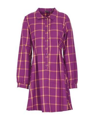 8 by YOOX CHECK CHEMISIER DRESS