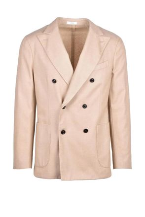 Boglioli Double-Breasted Jacket - Beige