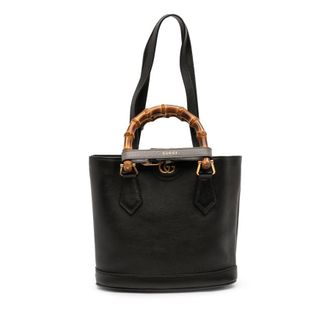 Gucci Pre-owned Gucci Small Calfskin Bamboo Diana Convertible Bucket Bag Ladies 750396 525040