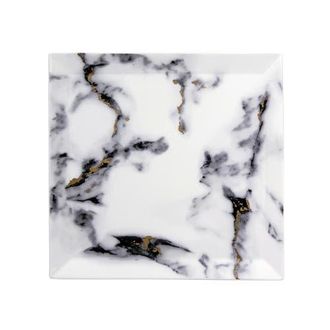 Prouna Marble Venice Fog 9 Inch Matzah Plate / Square Serving Platter in White at Nordstrom