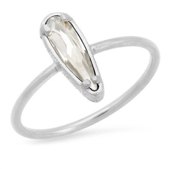Jessica Elliot Womens Florentine Mini Raindrop Ring In Sterling/silvershade