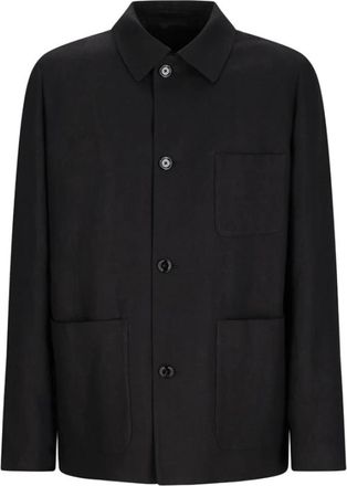 Lardini Giacca Camicia - Heren - Zomerjassen - Zwart - M - Jassen