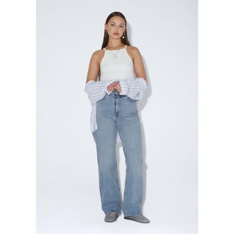 Dr. Denim Echo High Straight Jeans in Bay Blue Jay at Nordstrom, Size 26