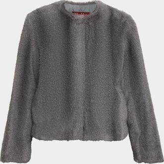 Max Mara Cropped Faux Fur Jacket