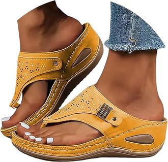 Generic Recovery Sandal With Arch Support Orthotic Heel Cup Sandals For Women Womens Flat Heels Orthopedic Sandals Thong Flip Flops Slides Slip On Summer Beac