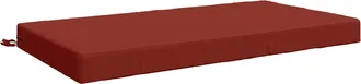 vidaXL Almohada Para El Asiento Soest 100% Poli&eacute;ster Rojo Vidaxl