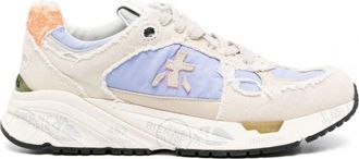 Premiata Mased panelled sneakers - women - Cotton - 36 - Neutrals