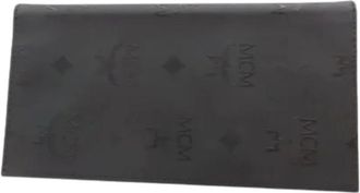MCM Pre-owned Wallets, male, Black, Size: ONE SIZE Pre-owned Visetos Nylon Long Wallet